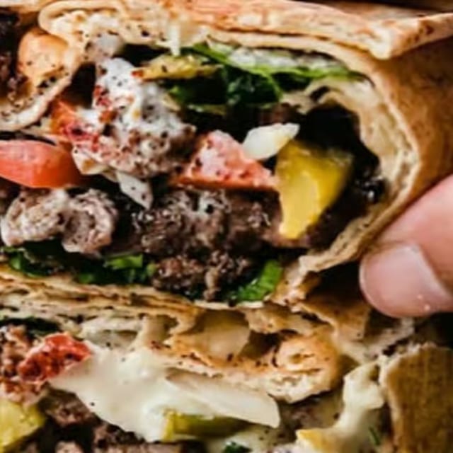 Beef Shawarma Sandwich.