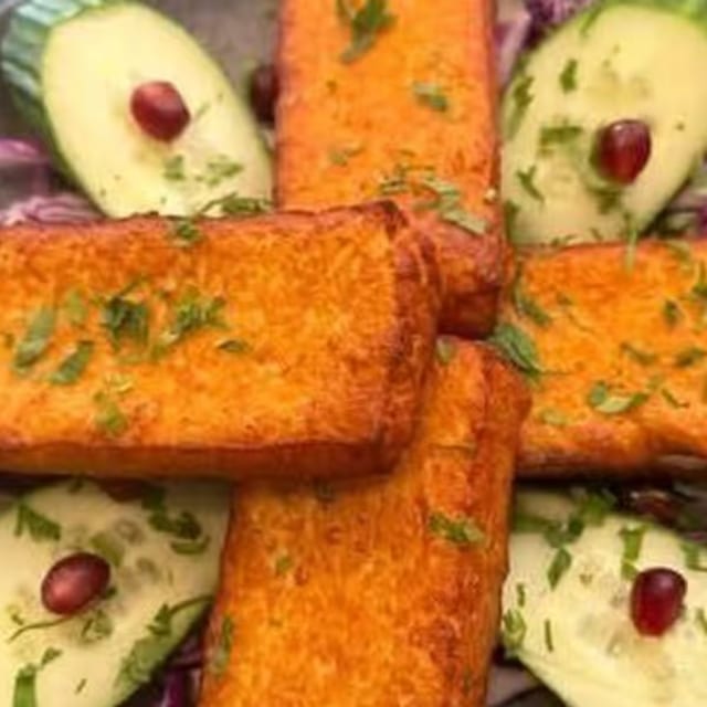 Fried Halloumi Cheese.