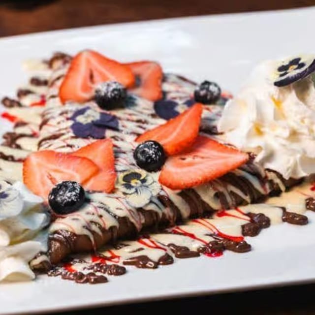 Charcoal Gardenia Special Crepe.
