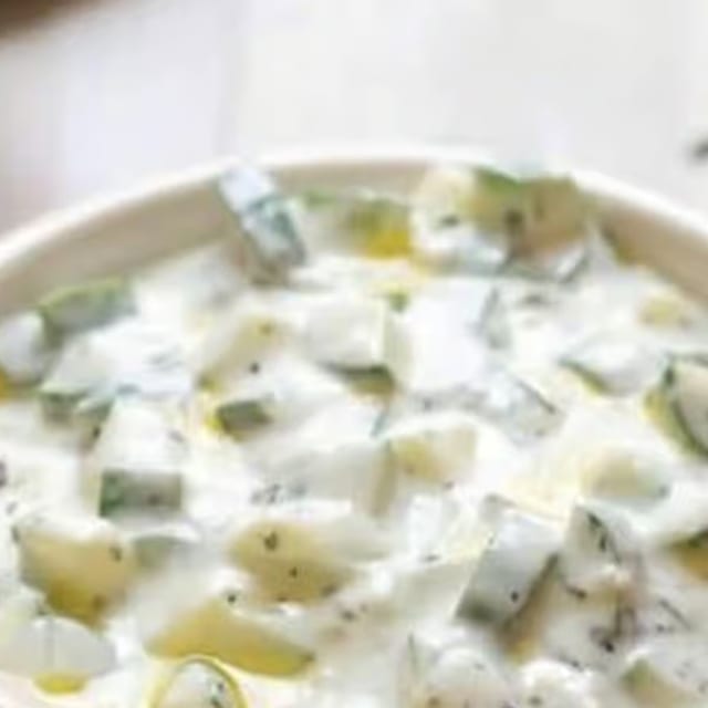 Cucumber and Yogurt Salad.