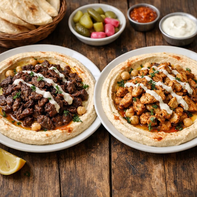 Hummus with Shawarma.