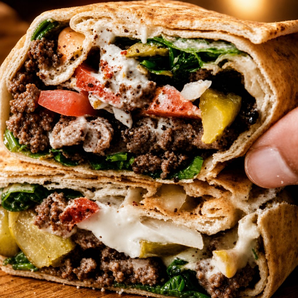 Beef Shawarma Sandwich.