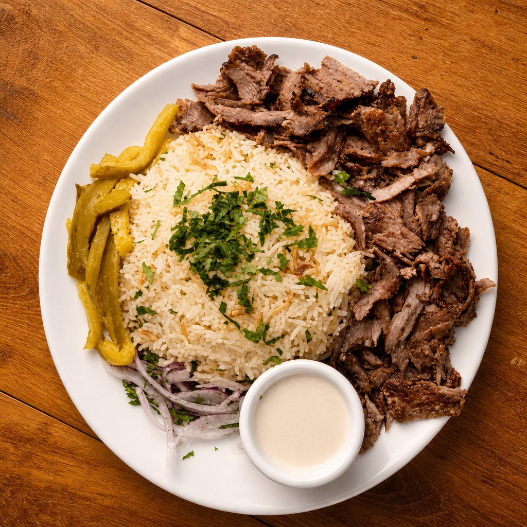 Beef Shawarma Platter.