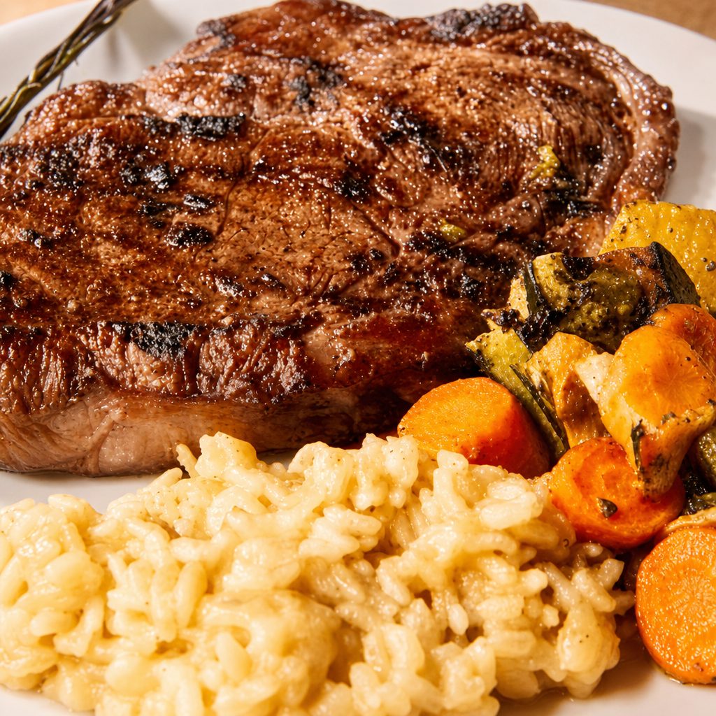 Rib Eye Steak.