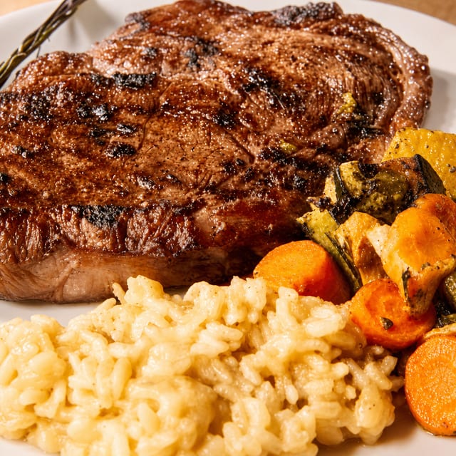 Rib Eye Steak.