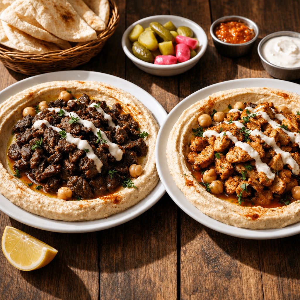 Hummus with Shawarma.