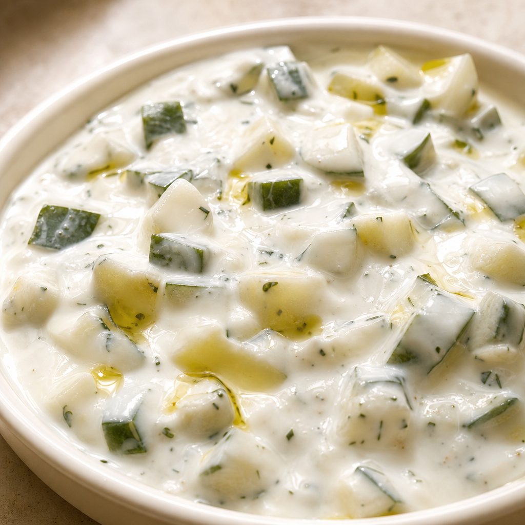 Cucumber and Yogurt Salad.