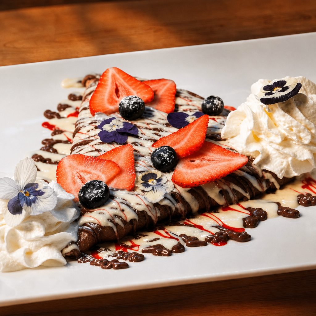 Charcoal Gardenia Special Crepe.