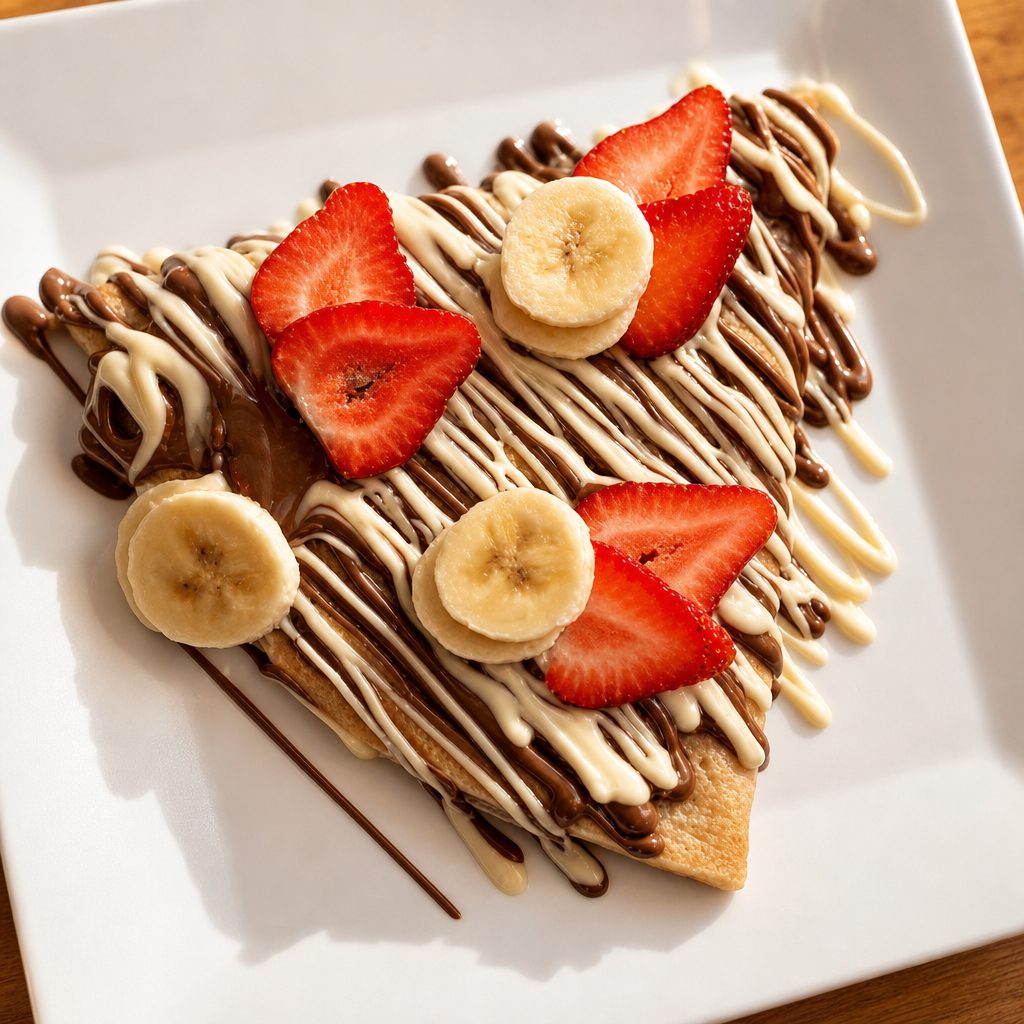 Strawberry Banana Crepe.
