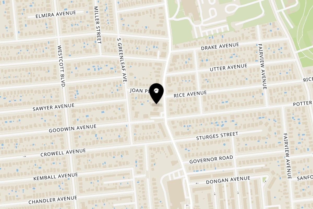 Map showing the location of Charcoal Gardenia on 432 Manor Rd in Staten Island
